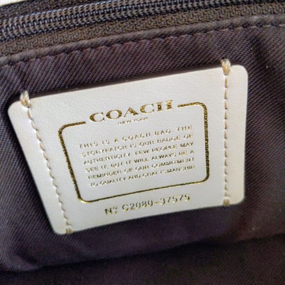 Coach Cream Mercer Satchel Handbag - Picture 12 of 16